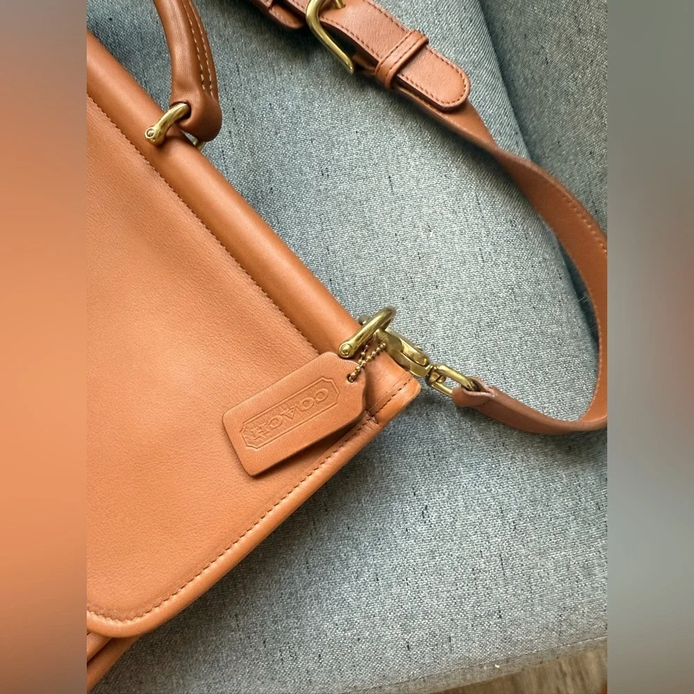 Vintage COACH Vintage 2way Briefcase Hand Bag Business K9Z 5266 Leather Brown - Picture 4 of 14